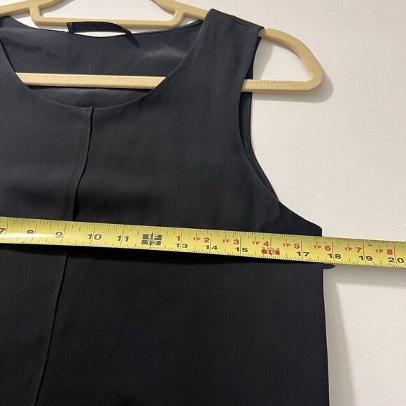 Jenni Kayne Dress Women’s S Silk Black Double Layer Sleeveless Knee Length - Picture 7 of 10